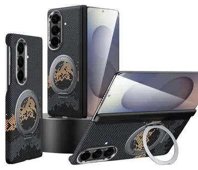 Produktbild von MagSafe Magnet Handyhülle Samsung Galaxy Z Fold7 5G Drehkippständer Kameraschutz