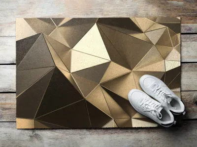 Produktbild von Fußmatte Aussen - Schuhmatte Haustür- Schmutzfangmatte Türvorleger - Outdoor Teppich Schmutzfänger - 60x40 cm - Geometrisches Muster
