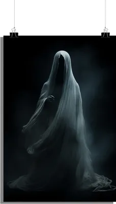 Zdjęcie produktu dla Plakat Halloween - Plakat z duchami - Upiorny plakat - Straszny plakat - 61x91cm - Idealny do oprawienia w ramkę