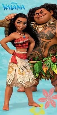Produktbild von Disney Vaiana Badetuch 70 x 140 cm Baumwolle