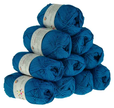 Strickgarn Cotton Queen royalblau