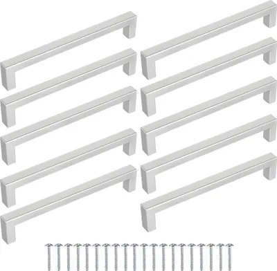 Produktbild von 10 kusov nábytkových úchytiek KW160 strieborná vzdialenosť otvorov 160 mm + skrutky
