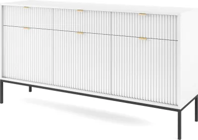 Produktbild von Minio, Kommode "NEVADA", 154 cm, goldene Griffe, Weiße Farbe