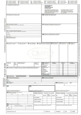 Produktbild von Internationaler Frachtbrief (CMR), DIN A4, für Laserdrucker, 4 Einzelblatt, lose im Wechsel