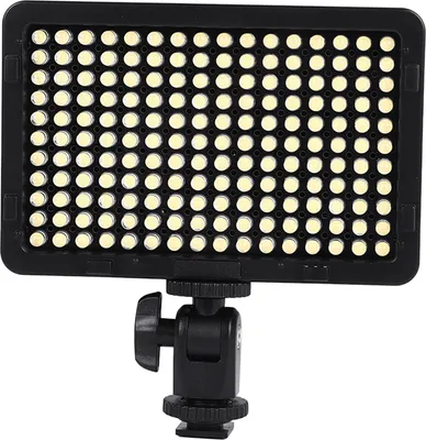 Obrázek produktu pro Dobíjecí LED světlo pro video na fotoaparátu, 176 LED výplňové světlo pro digitální zrcadlovky s nastavitelným jasem, barevné karty