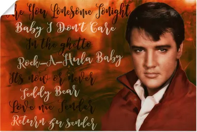 Produktbild von ARTland Poster Elvis Star Größe: 90x60 cm