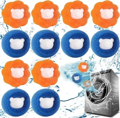 Image de Filtre à cheveux pour lave-linge - 12 pièces - Filtre à cheveux - Anti-bouloches - Réutilisable - Filtre à cheveux - Anti-peluches - Accessoire de lavage - Filtre à cheveux pour lave-linge
