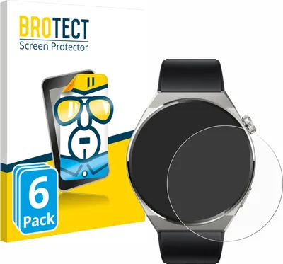 Produktbild von 6x Für Huawei Watch GT 3 Pro Titanium (46mm) Schutzfolie BROTECT Displayschutz Display Schutz Folie Klar Transparent