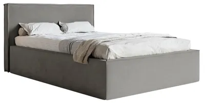 Produktbild von Selsey LUCERA - Polsterbett mit Samtbezug und Stauraum, Grau, 180x200 cm