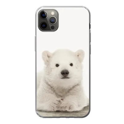 Produktbild von MuchoWow® Handyhülle Schutzhülle Hülle für iPhone 13 Pro Max Eisbär - Tiere - Kinder - Weiß - Jungen - Mädchen Silikon Softcase Handy Hülle - Mobiltelefon