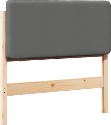Produktbild von vidaXL Gepolstertes Kopfteil mit Kopfteil Braun und Hellgrau 90 cm