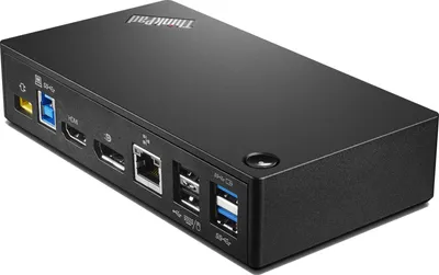 Produktbild von Lenovo Ultra Dock USB 3.0 Docking Station für Notebook - 6 x USB-Anschlüsse - 2 x USB 2.0 - 4 x USB 3.0 - Netzwerk (RJ-45) - HDMI - DisplayPort - Audio Line-Out - Mikrofon - Kabelgebundenes