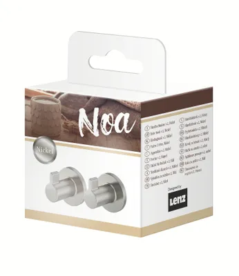 Obrázek produktu pro Háček na ručníky 2 ks Lenz Noa niklový