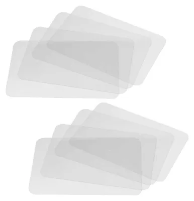 Produktbild von Tischsets Abwaschbar 8 Stück Transparent Kunststoff Platzdeckchen Waschbar Kinder Tischmatte