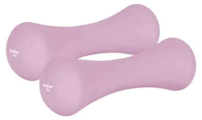 Immagine prodotto di Set manubri Rebel Active RBA-2329-2, 2 x 2 kg, neoprene rosa