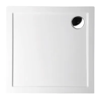 Productafbeelding van Polysan douchebak van gietmarmer, vierkant, 90x90 cm, wit
