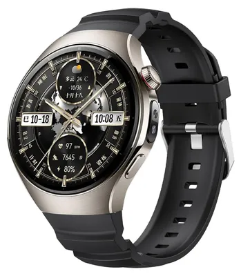 Obrázek produktu pro Pro Huawei Watch 5 46mm Silicone Classic Metal Buckle Replacement Smart Watch Strap Black