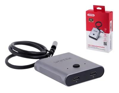 Produktbild von UNITEK D1078A, USB 3.2 Gen 1 (3.1 Gen 1) Type-C, 144 Hz, Grau, 100 W, 4K Ultra HD, 0,5 m