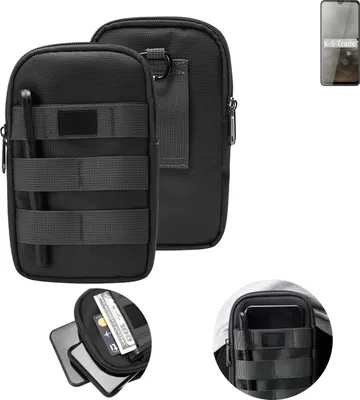 Produktbild von K-S-Trade Holster Gürtel Tasche kompatibel mit Cubot Note 20 Handy Tasche Schutz Hülle dunkel-grau viele Fächer, 1x