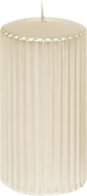 Produktbild von Steinhart Stumpenkerze Edelglanz Ø 5,7 x 11 cm champagner