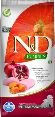 Immagine prodotto di N&D Pumpkin DOG Puppy M/L Pollo e melograno varianti 12 kg