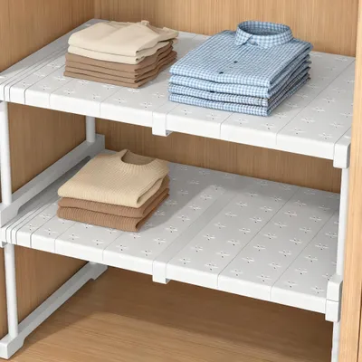 Productafbeelding van Stapelbare schaporganizer met verstelbare planken