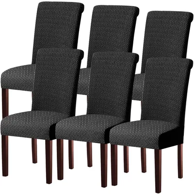 Obrázok produktu pre Elastické poťahy na stoličky s vzorom Jacquard, sada 6 kusov