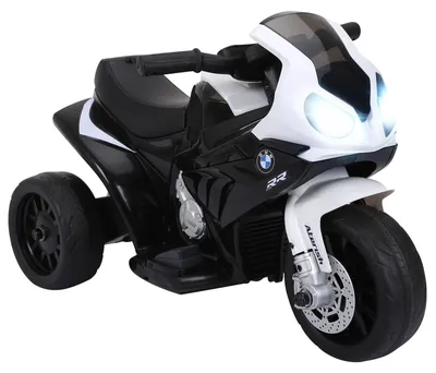 Immagine prodotto di HOMCOM Moto Elettrica per Bambini Max. 20kg con Licenza BMW, 3 Ruote, Batteria Ricaricabile 6V, Bianca Nera, 66x37x44cm