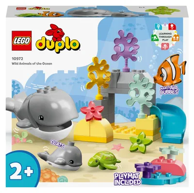Produktbild von LEGO 10972 DUPLO Wilde Tiere des Ozeans Set mit Meerestieren und Spielmatte
