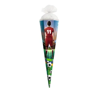 Produktbild von ROTH Geschenk-Schultüte klein Freistoß 50 cm eckig Tüllverschluss Zuckertüte Schulanfang