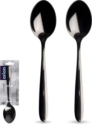Produktbild von Teelöffel, 2er-Set, schwarzes Stahlbesteck, BLACK ORION 144603