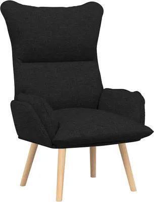 Zdjęcie produktu dla vidaXL Fotel czarny 69 x 74 x 93 cm tkanina i sklejka