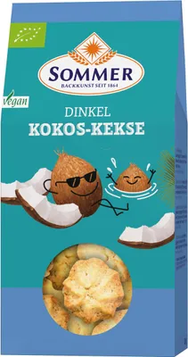 Produktbild von Open Food 4056114005895, Dinkelmehl* type 630 (35%), palmöl*, rübenzucker*, kokosraspeln* (25%), meersalz kann spuren von..., 518 kcal, 6,1 g, 51 g, 27 g, 31 g
