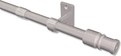 Produktbild von Interdeco Caféhausstange, Scheibenstange Silbergrau (Chrom matt) Modell Sora, 85-135 cm (Packung 2 Stück)