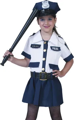 Image de Costume de policière Amy blanc et bleu 152