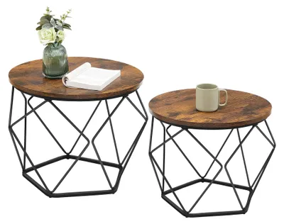 Productafbeelding van Vasagle LET040B01, salontafel, rond, bruin