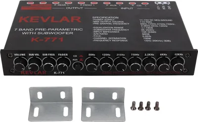 Obrázek produktu pro CAR Audio Grafický ekvalizér Univerzální dolní propust 7pásmové variabilní nastavení zisku Vysokoúrovňový vstupní ekvalizér pro stereofonní systém