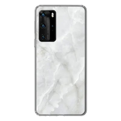 Produktbild von MuchoWow® Handyhülle Schutzhülle Hülle für Huawei P40 Pro Marmor - Weiß - Muster - Stein - Marmoroptik Silikon Softcase Handy Hülle - Schutz