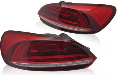 Zdjęcie produktu dla Światła tylne typu LED, pasujące do VW Scirocco III (produkowanego w latach 2008-2014), kolor czerwony