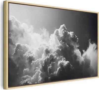 Produktbild von Italienischer Leinwand Leinwandbild - Extraordinary Phenomenon: The Sun Illuminating Dark Clouds 90x60 cm Muster b-H-10045-b-a