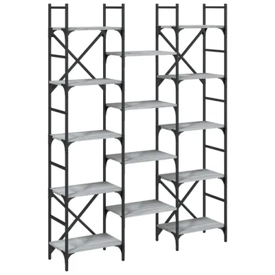 Immagine prodotto di Libreria Grigio Sonoma 127,5x28,5x172,5 cm in Legno Multistrato