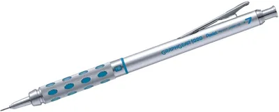 Produktbild von Druckbleistift Graphgear 1000 0,7mm silber/blau Packung mit 12 Stück