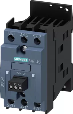 Produktbild von Siemens HALBLEITERSCHUETZ 3PHASIG 3RF3, IP20, 95 mm, 53 mm, 111,5 mm, 125 mm, 310 g