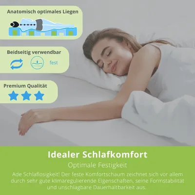 Produktbild von ergonomischer Komfortschaum Topper, 140 x 190 cm, für alle Matratzen, Bodyprotect