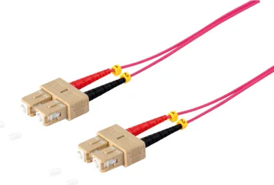 Produktbild von Duplex Patchkabel SC/SC 50/125µ, OM4 violett, 1,0m