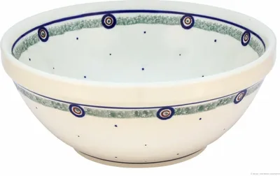 Produktbild von Original Bunzlauer Keramik 800 ml Schüssel Schale Ø17,8 cm Müslischale Dessertschale Kompottschale [Form 1] dickwandig und robust im Design 114