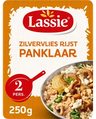Obrázok produktu pre Lassie Zilvervliesrijst Panklaar 250g – Celozrnná ryža, rýchla a zdravá