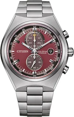 Productafbeelding van Citizen herenhorloge CA7090-87X, chronograaf, titanium, rood