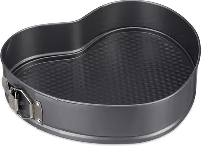 Productafbeelding van Springvorm Herz XL, romantische taartvorm, antiaanbaklaag, bakvorm - 28,5 x 25 cm - koolstofstaal - antraciet