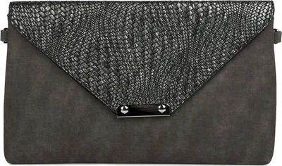 Produktbild von styleBREAKER Envelope Clutch Tasche mit Flecht Optik am Umschlag, Handschlaufe, Umhängegurt, Abendtasche, Damen 02012184